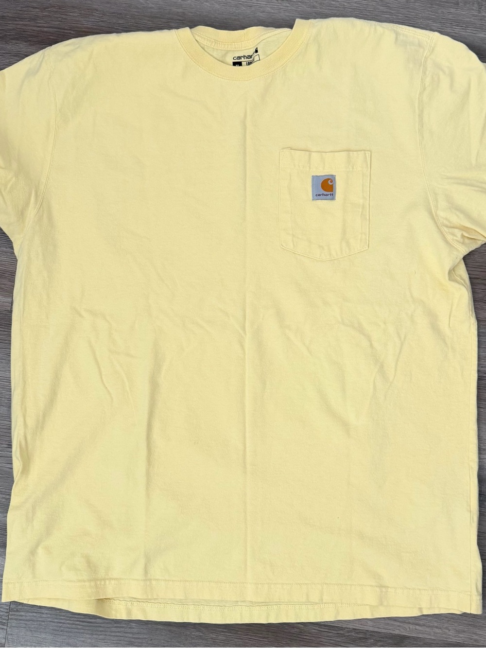 Carhartt Short Sleeve Pocket T-Shirt in Light Yellow